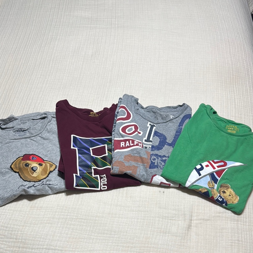 Polo by Ralph Lauren Kids Tees - Green, Gray, Maroon